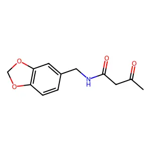 n-(1,3-Benzodioxol-5-ylmethyl)-3-oxobutanamide structure