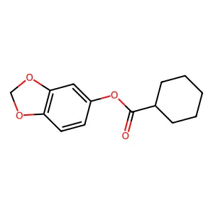 1,3-Benzodioxol-5-yl cyclohexanecarboxylate structure