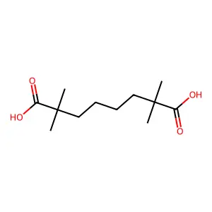 Octanedioic acid, 2,2,7,7-tetramethyl- structure