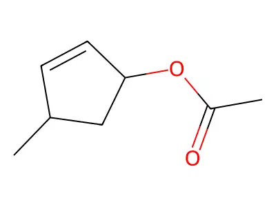 (4-Methylcyclopent-2-en-1-yl) acetate structure