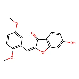 2-[(2,5-Dimethoxyphenyl)methylidene]-6-hydroxy-2,3-dihydro-1-benzofuran-3-one structure