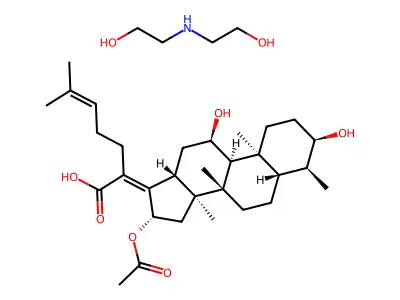 Diethanolamine fusidate structure