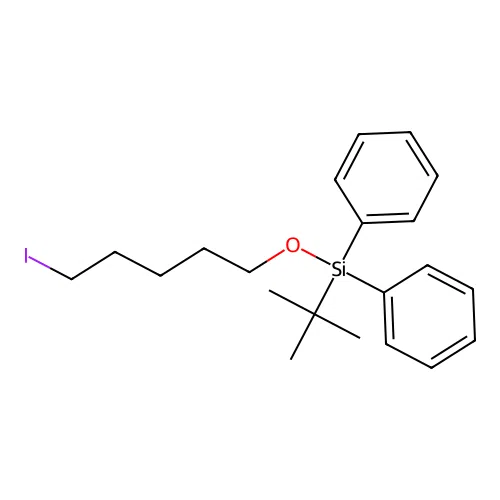 1,1'-((1,1-Dimethylethyl)((5-iodopentyl)oxy)silylene)bis(benzene) structure