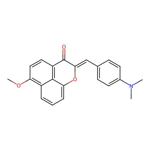 2-[4-(dimethylamino)benzylidene]-6-methoxybenzo[de]chromen-3(2H)-one structure