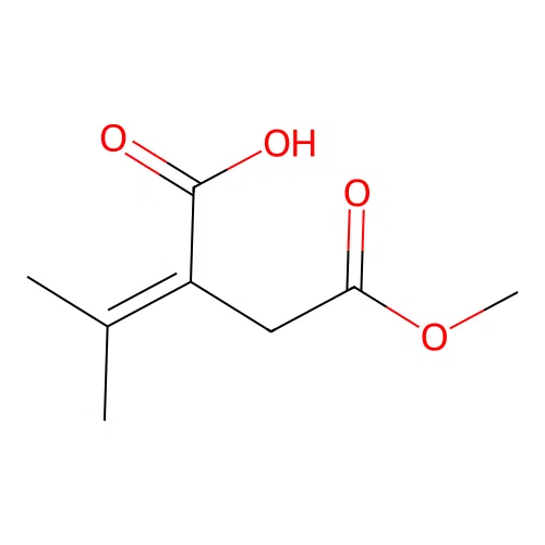 2-(2-Methoxy-2-oxoethyl)-3-methylbut-2-enoic acid structure