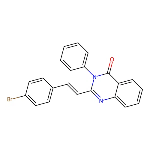 2-[(E)-2-(4-bromophenyl)ethenyl]-3-phenylquinazolin-4(3H)-one structure