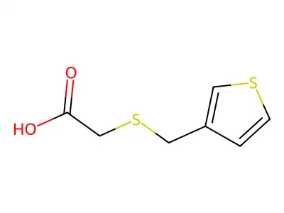 [(Thien-3-ylmethyl)thio]acetic acid structure