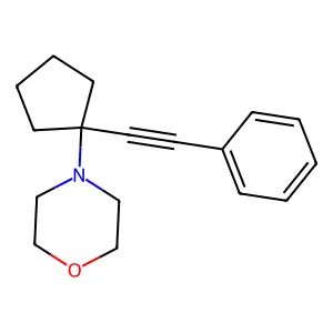 4-[1-(Phenylethynyl)cyclopentyl]morpholine structure