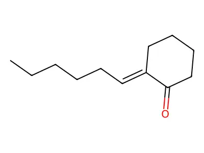 Cyclohexanone, 2-hexylidene- structure