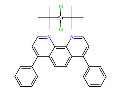 Ditert-butyl(dichloro)stannane;4,7-diphenyl-1,10-phenanthroline structure
