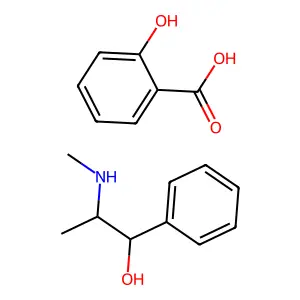 (SS)-(+)-Pseudoephedrinium salicylate structure