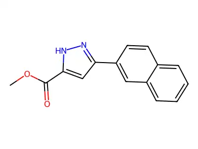 Methyl 3-(naphthalen-2-yl)-1H-pyrazole-5-carboxylate structure