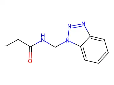N-(benzotriazol-1-ylmethyl)propanamide structure
