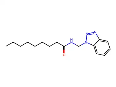 N-(benzotriazol-1-ylmethyl)nonanamide structure