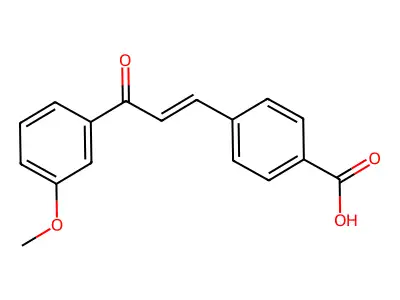 4-[3-(3-Methoxyphenyl)-3-oxoprop-1-enyl]benzoic acid structure