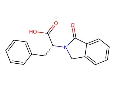 2-(1-Oxo-1,3-dihydro-2H-isoindol-2-yl)-3-phenylpropanoic acid structure