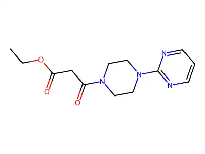 1-Piperazinepropanoic acid, beta-oxo-4-(2-pyrimidinyl)-, ethyl ester structure