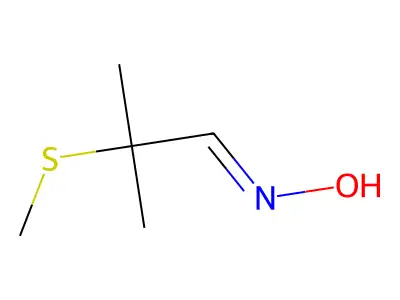 2-Methylthio-2-methylpropionaldoxime structure