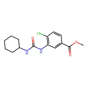 Methyl 4-chloro-3-(3-cyclohexylureido)benzoate structure