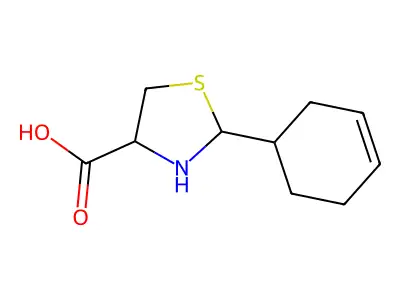 2-Cyclohex-3-en-1-yl-1,3-thiazolidine-4-carboxylic acid structure
