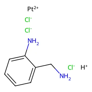 (2-(Ammoniomethyl)aniline-N1)trichloroplatinate II structure
