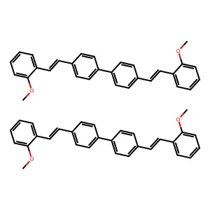 4,4'-Bis(2-(2-methoxyphenyl)ethenyl)-1,1'-biphenyl structure