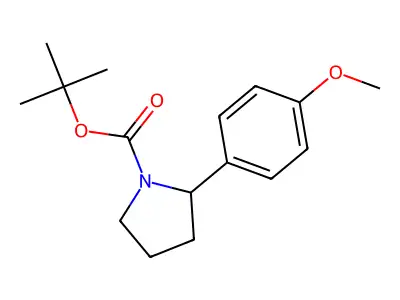 Tert-butyl 2-(4-methoxyphenyl)pyrrolidine-1-carboxylate structure