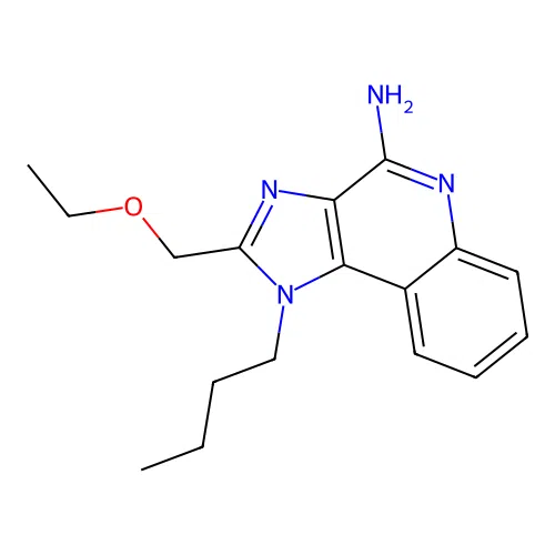 1-butyl-2-ethoxymethyl-1H-imidazo[4,5-c]quinolin-4-amine structure