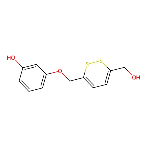 3-[[6-(Hydroxymethyl)dithiin-3-yl]methoxy]phenol structure