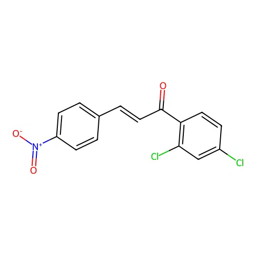 (2E)-1-(2,4-dichlorophenyl)-3-(4-nitrophenyl)prop-2-en-1-one structure