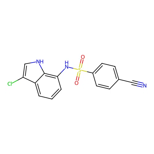 n-(3-Chloro-1h-indol-7-yl)-4-cyanobenzenesulfonamide structure