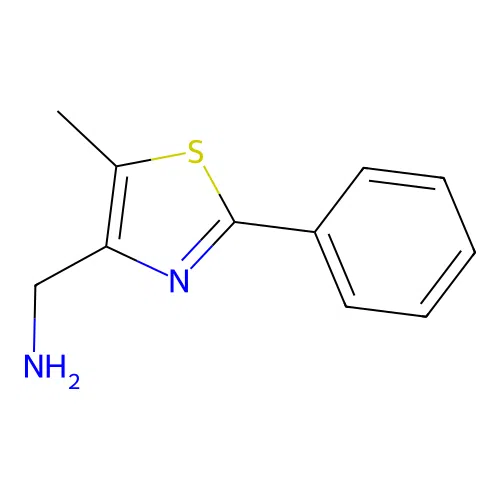 5-Methyl-2-phenyl-4-thiazolemethanamine structure