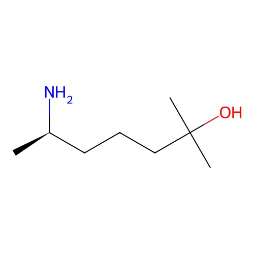 (6R)-6-amino-2-methylheptan-2-ol structure