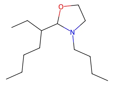 Oxazolidine, 3-butyl-2-(1-ethylpentyl)- structure