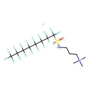 (3-(((Heptadecafluorooctyl)sulphonyl)amino)propyl)trimethylammonium iodide structure