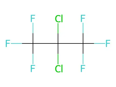 2,2-Dichloro-1,1,1,3,3,3-hexafluoropropane structure