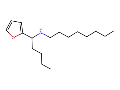 [1-(Furan-2-yl)pentyl](octyl)amine structure
