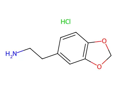 1,3-Benzodioxole-5-ethanamine, hydrochloride (1:1) structure