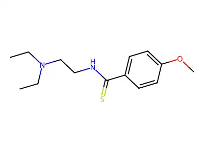 Benzamide, N-(2-diethylaminoethyl)-p-methoxythio- structure