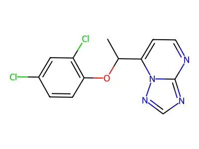 7-[1-(2,4-Dichlorophenoxy)ethyl]-[1,2,4]triazolo[1,5-a]pyrimidine structure