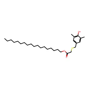 Octadecyl (((4-hydroxy-3,5-dimethylphenyl)methyl)thio)acetate structure