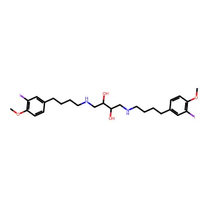(2S,3S)-1,4-Bis(4-(3-iodo-4-methoxy-phenyl)butylamino)butane-2,3-diol structure