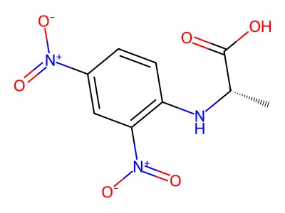 (2R)-2-(2,4-dinitroanilino)propanoic acid structure