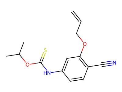 Carbamothioic acid, (4-cyano-3-(2-propenyloxy)phenyl)-, O-(1-methylethyl) ester structure