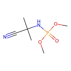 Dimethyl (2-cyanopropan-2-yl)phosphoramidate structure