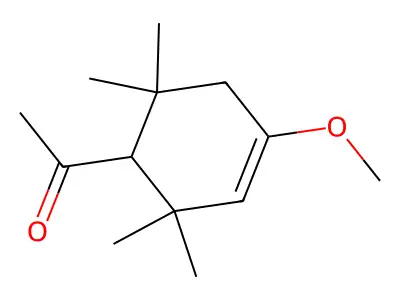 Ethanone, 1-(4-methoxy-2,2,6,6-tetramethyl-3-cyclohexen-1-yl)- structure