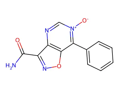 Isoxazolo(4,5-d)pyrimidine-3-carboxamide, 7-phenyl-, 6-oxide structure