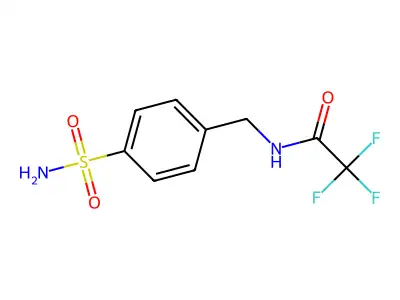 2,2,2-trifluoro-N-[(4-sulfamoylphenyl)methyl]acetamide structure