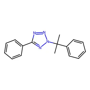 5-phenyl-2-(2-phenylpropan-2-yl)-2H-tetrazole structure