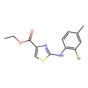 Ethyl 2-(2-bromo-4-methylanilino)-1,3-thiazole-4-carboxylate structure